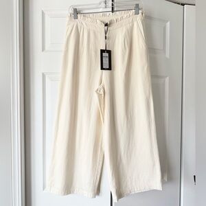 YAS‎ freja wide culotte pants in the color eggnog size M NWT